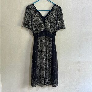 Rabbit Rabbit Rabbit Black And White Midi Dress